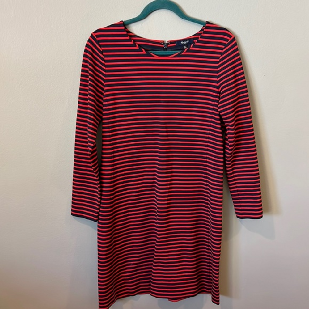 Madewell striped dress medium red and blue‎ dress